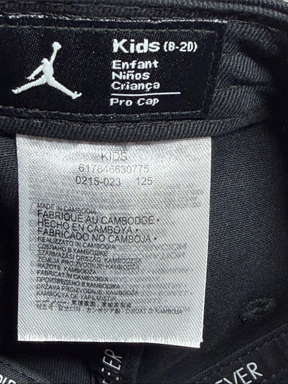 Air Jordan Worldwide Pro Cap SnapBack Boys Hat NWT